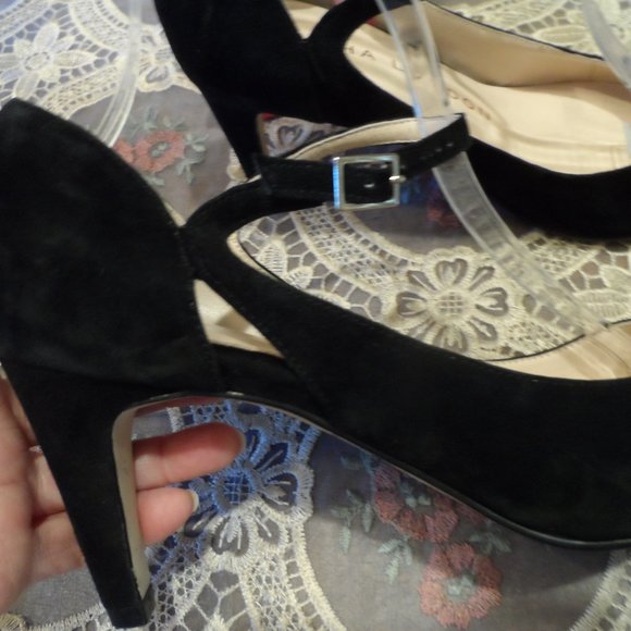 Sacha London Black Suede Pointy MaryJane Pumps 8.5 - Picture 7 of 16